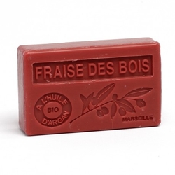 Soap BIO argan oil - Wild strawberry (Fragaria vesca) 100g