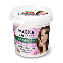 NOURISHING mask with burdock against hair loss 155ml Fitokosmetik Folk recipes