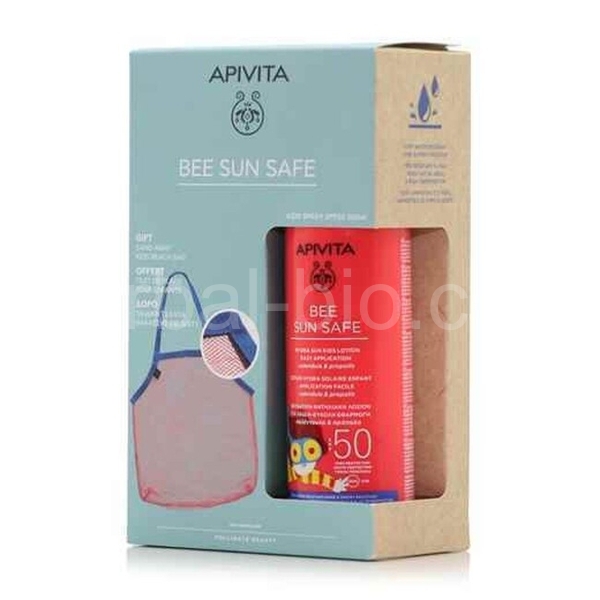 Baby milk in sun spray Face/Body SPF 50 250ml APIVITA + beach bag