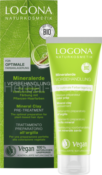 Hair mineral preparation before dyeing LOGONA
