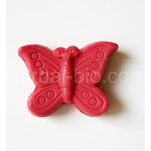 Animal soap - Little red butterfly (raspberry) 21g