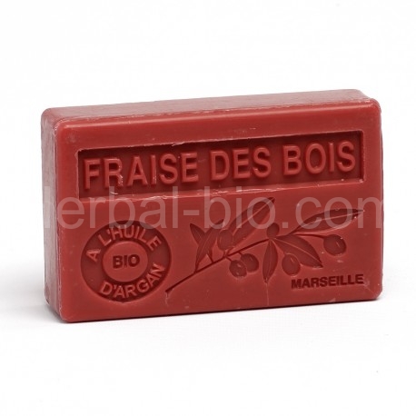 Soap BIO argan oil - Wild strawberry (Fragaria vesca) 100g