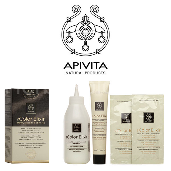 Natural color 6.87 Sandy Brown Pearl ELIXIR APIVITA