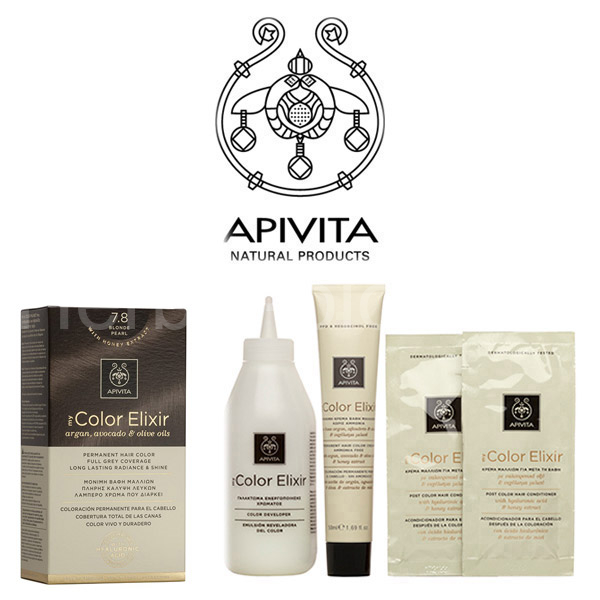 Natural color 7.8 Dark blonde pearl ELIXIR APIVITA