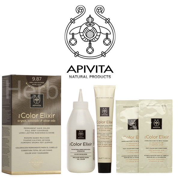 Very light blonde natural color Pearl APIVITA 9.87 ELIXIR