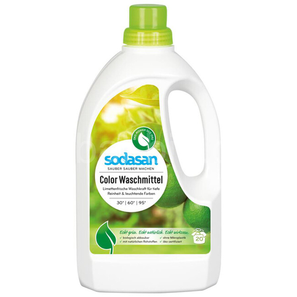 Liquid detergent for coloured clothes Sweet lime 1.5l Sodasan