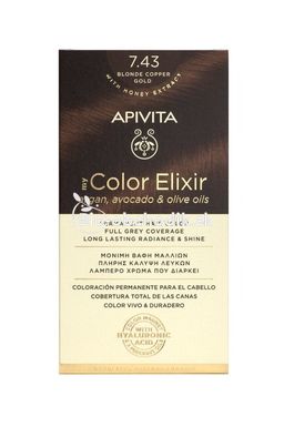 APIVITA Nature's hair color 7.43 Blonde copper gold