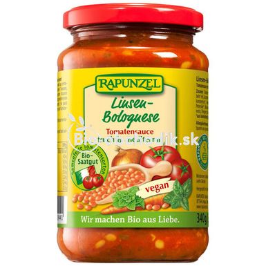 BOLOGNESE sauce with red lentils 325ml Rapunzel