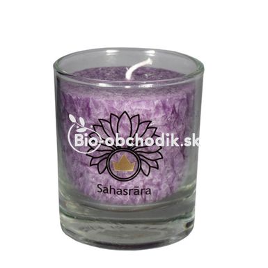 Chakra candle purple mini