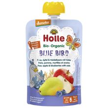 Baby food "Blue Bird" BLUE BIRD Pear/ Apple / Blueberries / Oats 100g Holle