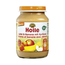 Baby food (suction) apple, banana and apricot from 6. Month 190g Holle