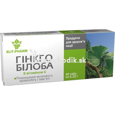 GINKGO BILOBA with vitamin C 40tbl.