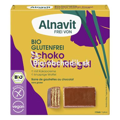Cocoa-nut wafers, chocolate-watered 3*25g Alnavit