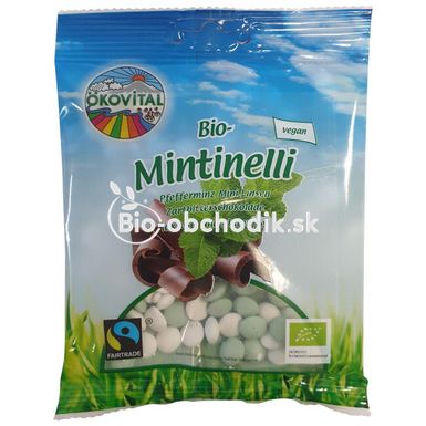 Organic MINT LENTILS with Dark Chocolate 100g OKOVITAL