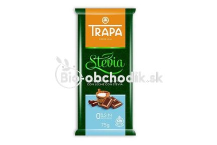 Milk chocolate with stevia 75g TRAPA