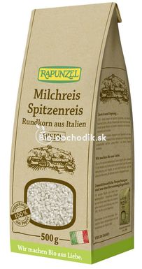 MILKY White round grain RICE 500 g Rapunzel