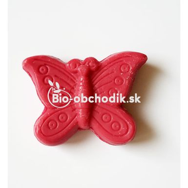 Animal soap - Little red butterfly (raspberry) 21g