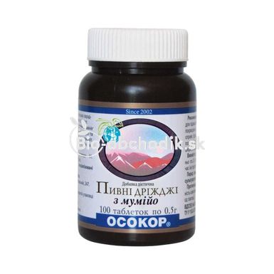 BEER YEAST WITH SHILAJIT (MUMIJO) "OSOKOR" 100 tablets