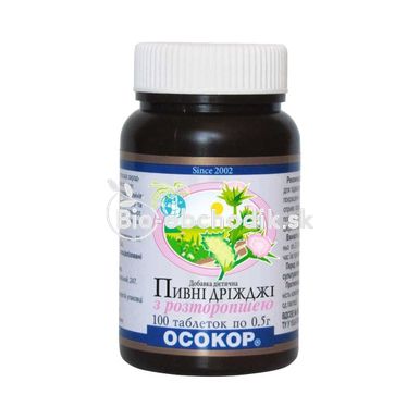 BEER YEAST WITH MILK THISTLE (Silybum marianum) "OSOKOR" 100 tablets