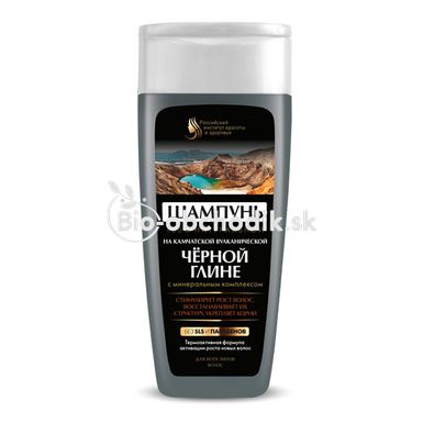 Shampoo with black volcanic clay from Kamchatka and mineral complex 270ml Fitocosmetic